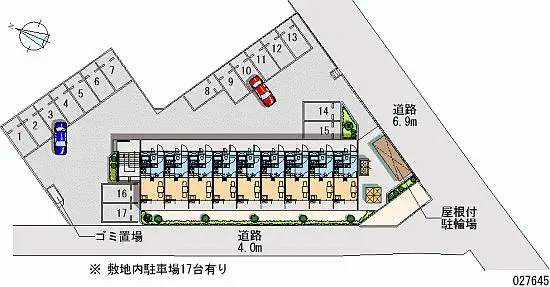 ★手数料０円★宇都宮市双葉２丁目　月極駐車場（LP）